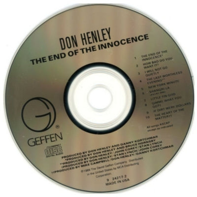 DON HENLEY - THE END OF INNOCENCE | CD