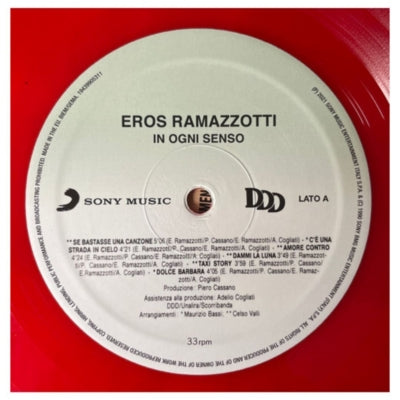 EROS RAMAZZOTTI - IN OGNI SENSO | VINILO