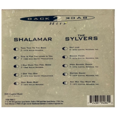 SHALAMAR / THE SILVERS - BACK 2 BACK | CD