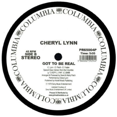 CHERYL LYNN - GOT TO BE REAL | 12" MAXI SINGLE VINILO