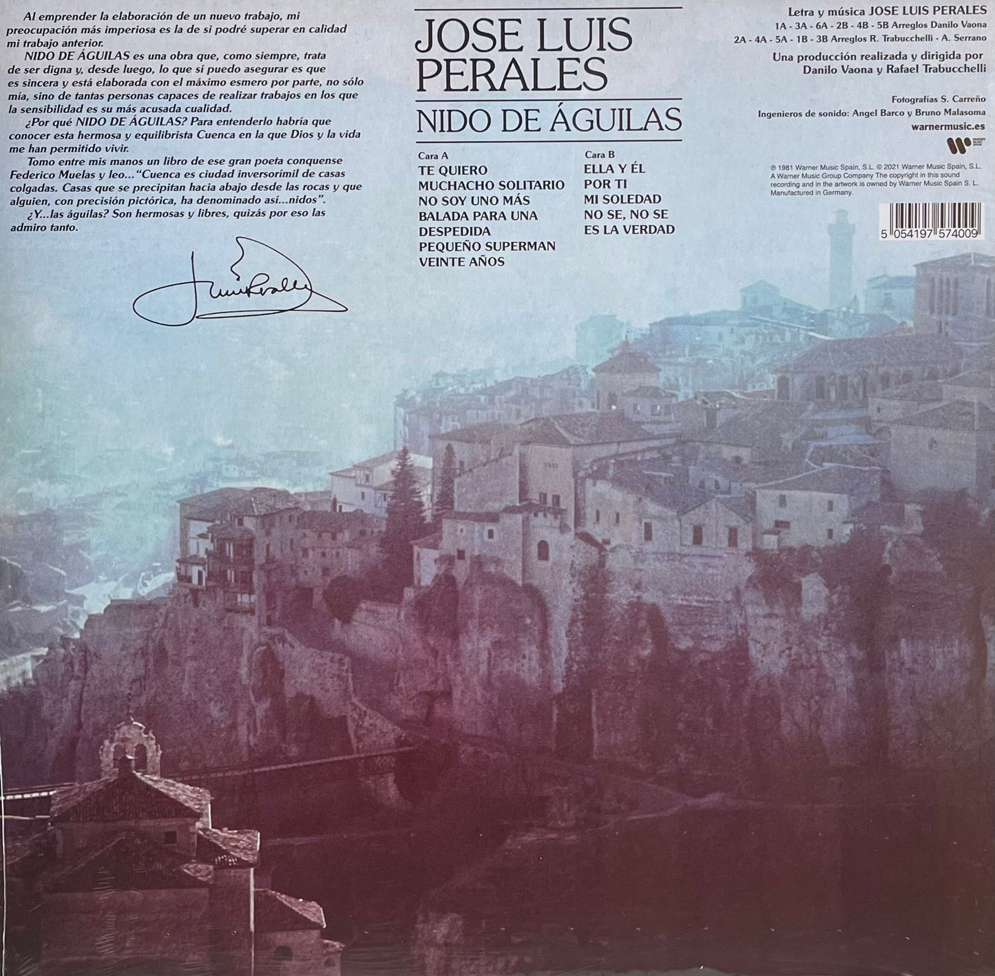 JOSE LUIS PERALES - NIDO DE AGUILA | VINILO