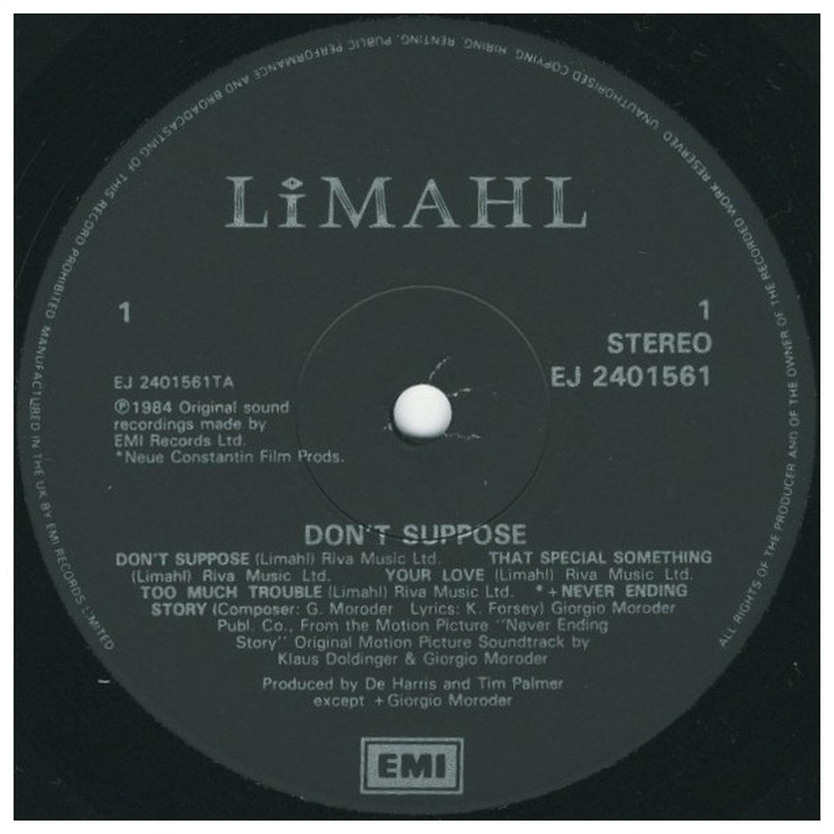 LIMAHL - DON'T SUPPOSE | VINILO USADO