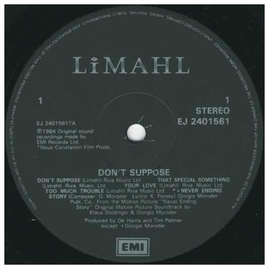 LIMAHL - DON'T SUPPOSE | VINILO USADO