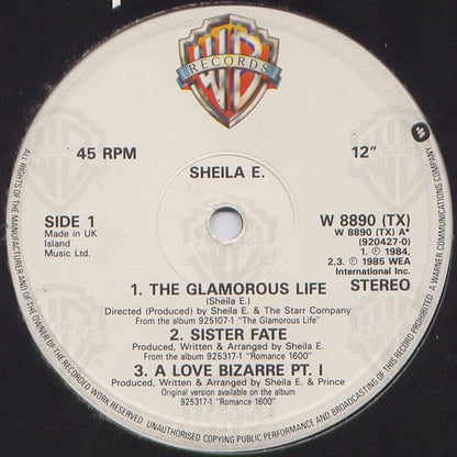 SHEILA E - THE GLAMOROUS LIFE/A LOVE BIZARRE | 12" MAXI SINGLE VINILO USADO