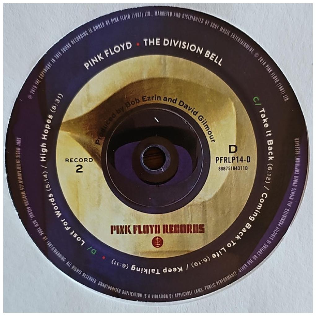 PINK FLOYD - THE DIVISION BELL (2LP) | VINILO