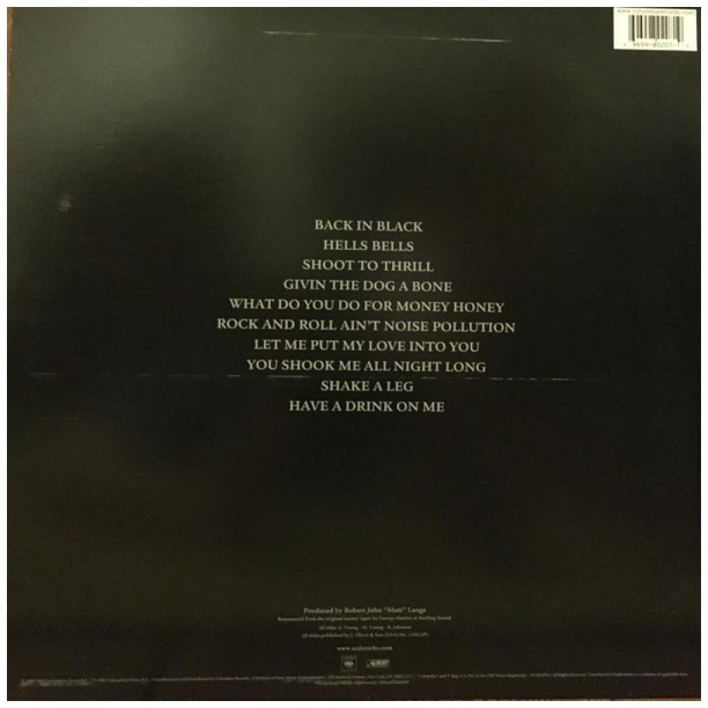 AC DC - BACK IN BLACK | VINILO