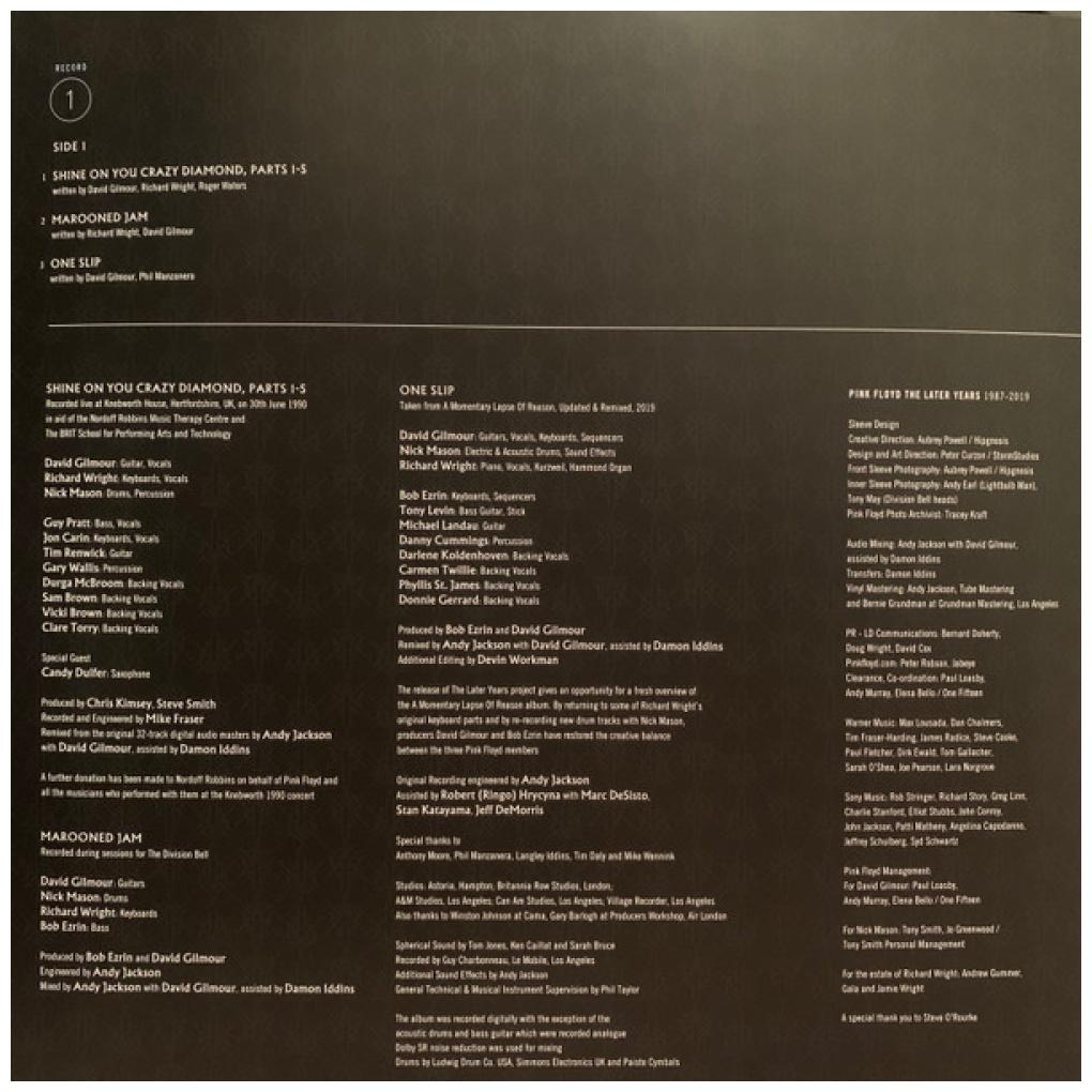PINK FLOYD  - THE LATER YEARS 1987-2019 (2LP) | VINILO