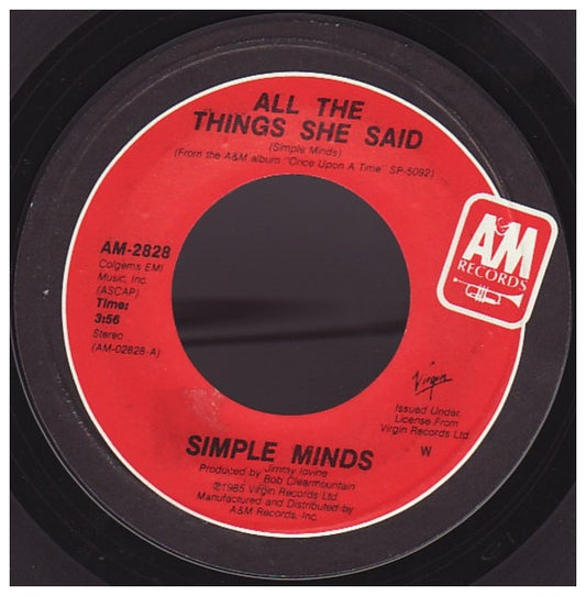 SIMPLE MINDS - DON'T YOU (FORGET ABOUT ME) (LIVE) | 7" SINGLE USADO