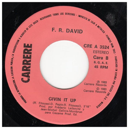 F.R. DAVID - MUSIC | 7" SINGLE VINILO USADO