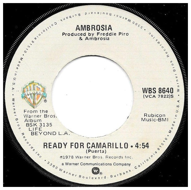 AMBROSIA - HOW MUCH I FEEL | 7" SINGLE USADO