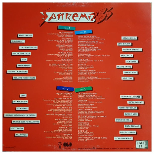 SAN REMO '85 - 30 SUCCESI (2LP) | VINILO USADO
