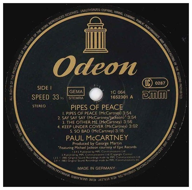 PAUL MCCARTNEY - PIPES OF PEACE | VINILO USADO