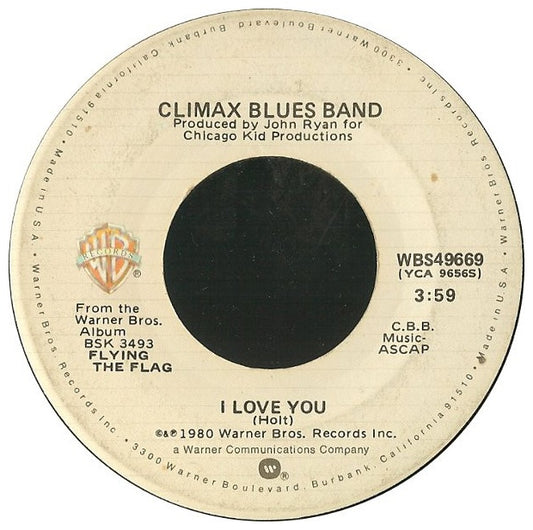 CLIMAX BLUES BAND - I LOVE YOU | 7" SINGLE VINILO USADO