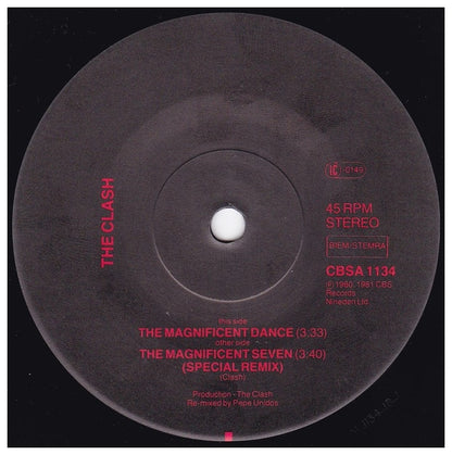 CLASH - THE MAGNIFICENT SEVEN | 7'' SINGLE VINILO USADO
