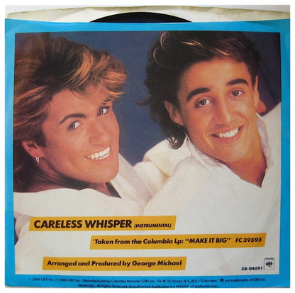 WHAM FT. GEORGE MICHAEL - CARELESS WHISPERS | 7" SINGLE VINILO USADO