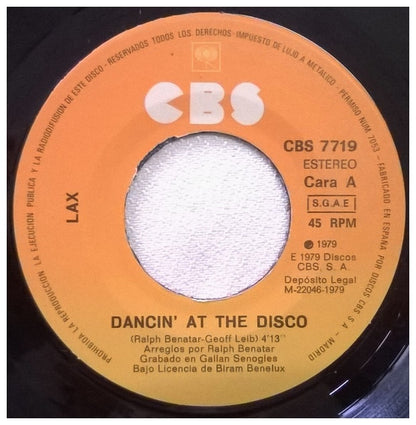 LAX - DANCIN' AT THE DISCO | 7" SINGLE VINILO USADO