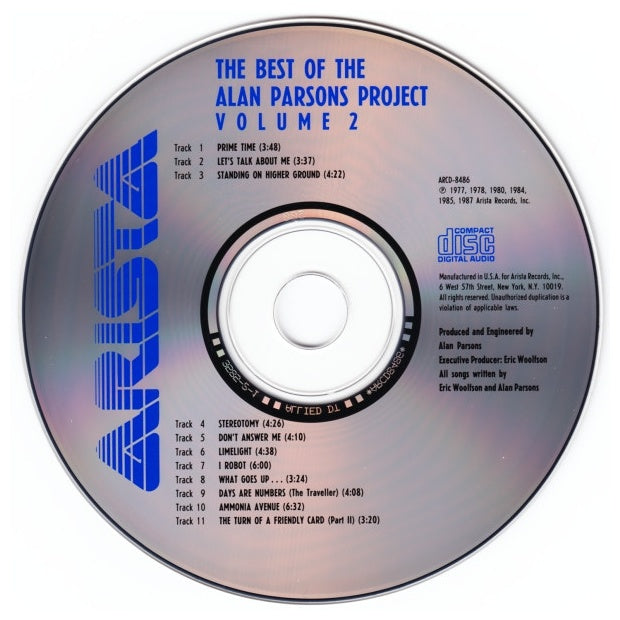 ALAN PARSONS PROJECT - THE BEST OF - VOLUME 2 | CD USADO