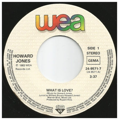 HOWARD JONES - WHAT IS LOVE | 7'' SINGLE VINILO USADO