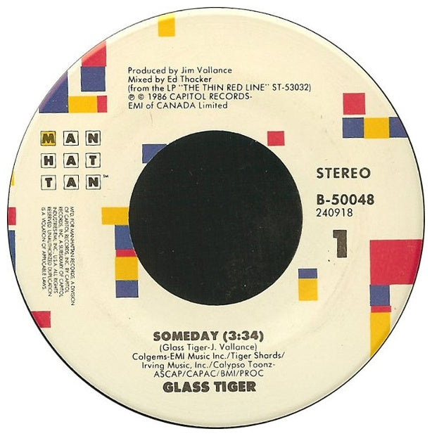 GLASS TIGER - SOMEDAY | 7" SINGLE USADO