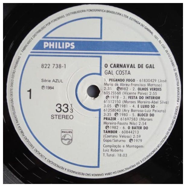 GAL COSTA - LO MEJOR DE GAL (PORTUGUES) | VINILO USADO
