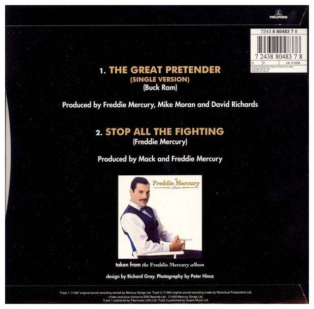 FREDDIE MERCURY - THE GREAT PRETENDER | 7'' SINGLE VINILO USADO