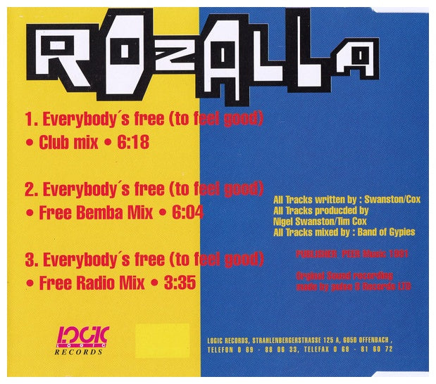ROZALLA - EVERYBODY'S FREE | CD SINGLE USADO