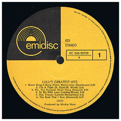 LULU  - LULU'S GREATEST HITS | VINILO USADO
