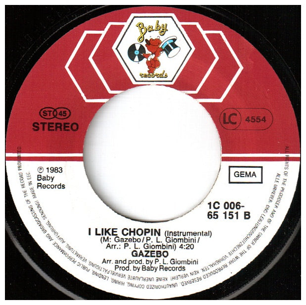 GAZEBO - I LIKE CHOPIN | 7'' SINGLE VINILO USADO