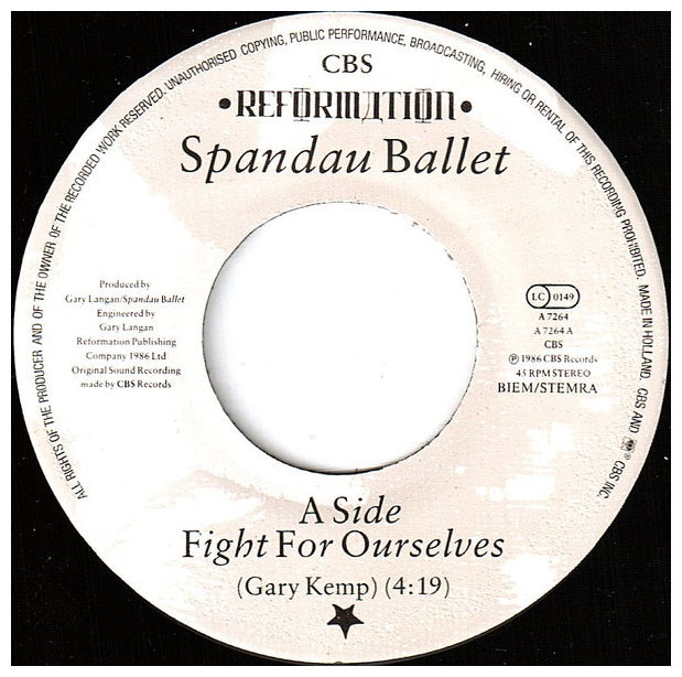SPANDAU BALLET - FIGHT FOR OURSELVES | 7'' SINGLE VINILO USADO