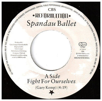 SPANDAU BALLET - FIGHT FOR OURSELVES | 7'' SINGLE VINILO USADO