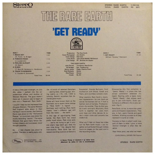 RARE EARTH - GET READY | VINILO USADO