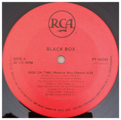 BLACK BOX - RIDE ON TIME | 12" MAXI SINGLE USADO