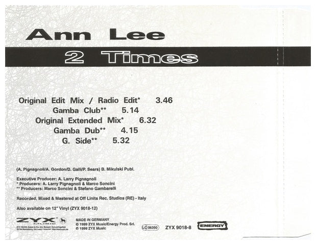 ANN LEE - 2 TIMES | CD SINGLE USADO