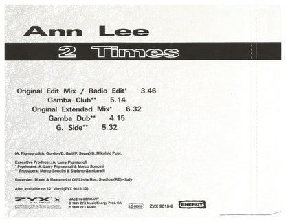 ANN LEE - 2 TIMES | CD SINGLE USADO