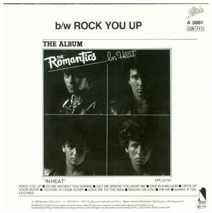 ROMANTICS - TALKING IN YOUR SLEEP | 7'' SINGLE VINILO USADO