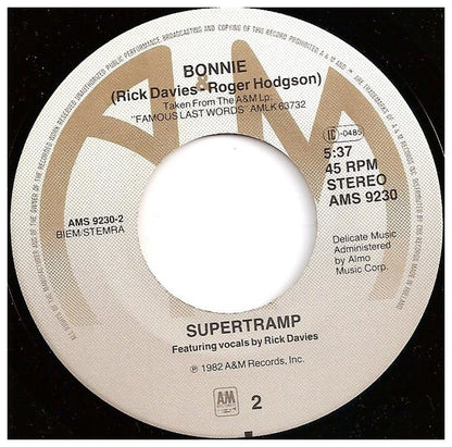 SUPERTRAMP - IT'S RAINING AGAIN | 7'' SINGLE VINILO USADO