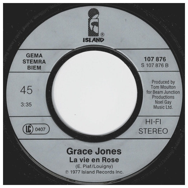 GRACE JONES - PULL UP TO THE BUMPER | 7'' SINGLE VINILO USADO
