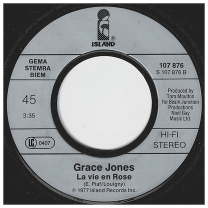 GRACE JONES - PULL UP TO THE BUMPER | 7'' SINGLE VINILO USADO