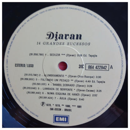 DJAVAN - 14 GRANDES SUCESSOS | VINILO USADO