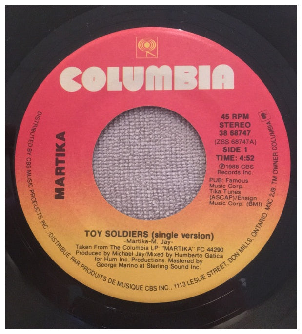 MARTIKA  - TOY SOLDIERS | 7" SINGLE VINILO USADO