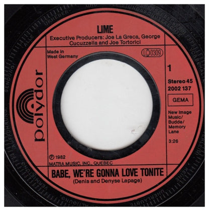 LIME - BABE, WE'RE GONNA LOVE TONIGHT | 7'' SINGLE VINILO USADO
