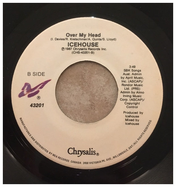 ICEHOUSE - ELECTRIC BLUE | 7" SINGLE VINILO USADO