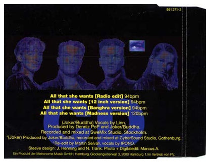 ACE OF BASE - ALL THAT SHE WANTS | CD SINGLE USADO