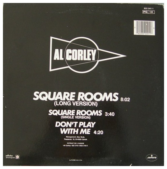 AL CORLEY - SQURE ROOMS | 12" MAXI SINGLE USADO