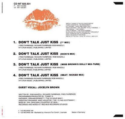Right Said Fred - DON'T TALK JUST KISS | CD SINGLE USADO