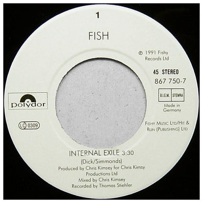FISH - INTERNAL EXILE | 7" SINGLE USADO